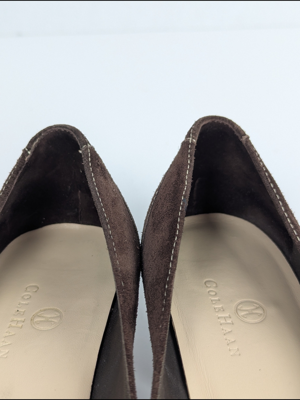 Cole Haan Chocolate Brown Suede 3" Heels Pump Office Fall Winter Women's Size 9 - Picture 9 of 16